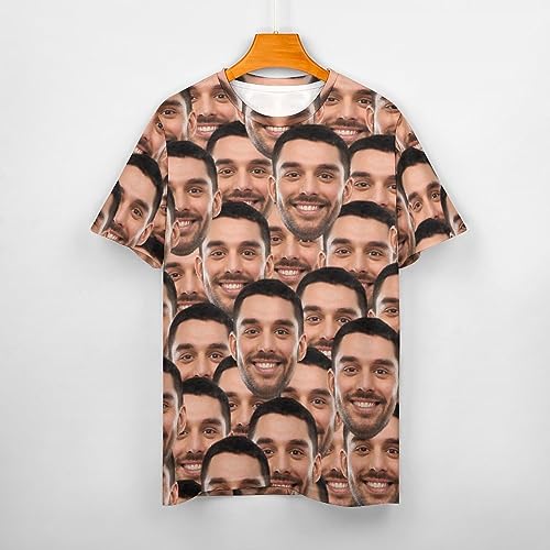 Custom Women's T-Shirt with Faces Galaxy Personalized Print Short Sleeve Shirts4