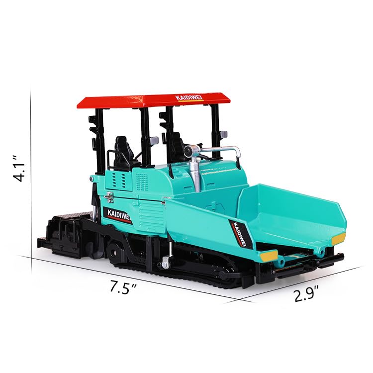 Modelo de pavimentadora a escala 1:40 diecast verde miniatura 3