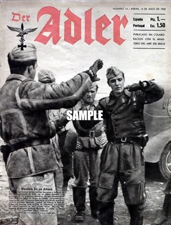 Amazon.co.jp Der Adler(デア アドラー)ドイツ空軍誌表紙(アフリカの星 ハンス=ヨアヒム マルセイユ)Bf109F4