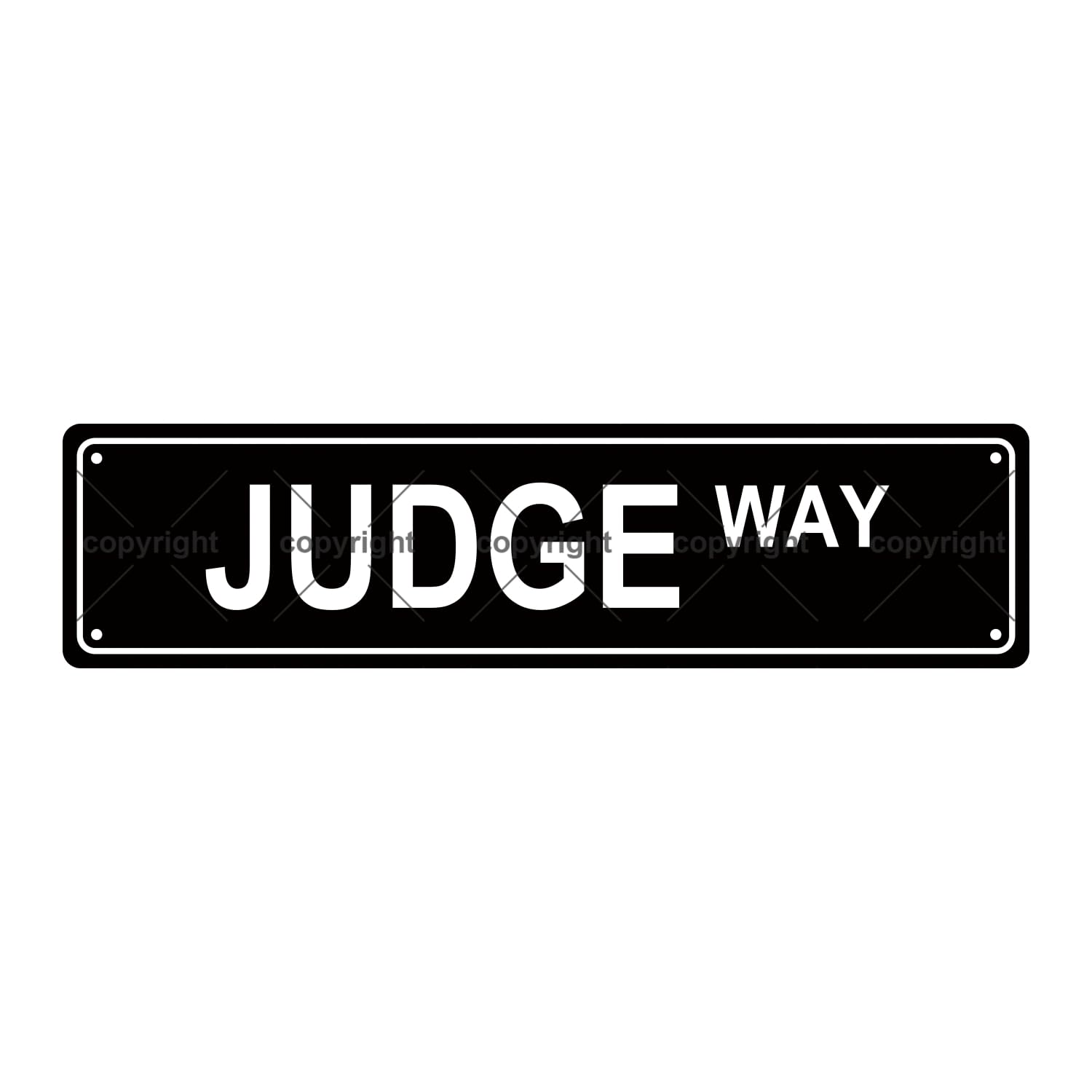 Judge Way Occupation Metal Tin Street Sign Bar Cafe Garage Cave Home Room Wall Bathroom Farmhouse Garden Porch Patio Decor,4x16 Inch