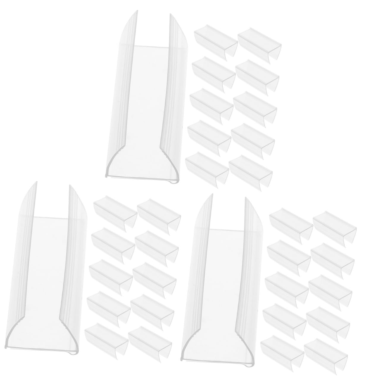 HOMSFOU 3 Sätze Preis Bar Clip Anzeige Etikettenhalter Für Supermärkte Etikettenhalter Für Warenschilder Etiketthalter Supermarkt Liefert Das Haustier Transparent 60 Stück * 3