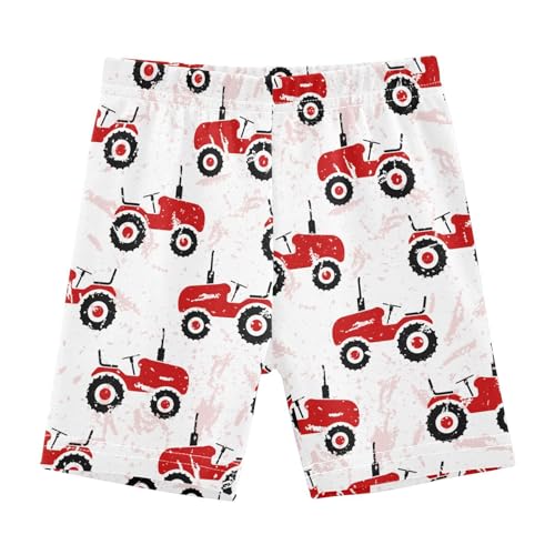 JHKKU Girls Old Wheeled Tractors Shorts Cotton Cartwheel Bike Kids Biker Under Dress Dance Short Girl Clothes 8Y