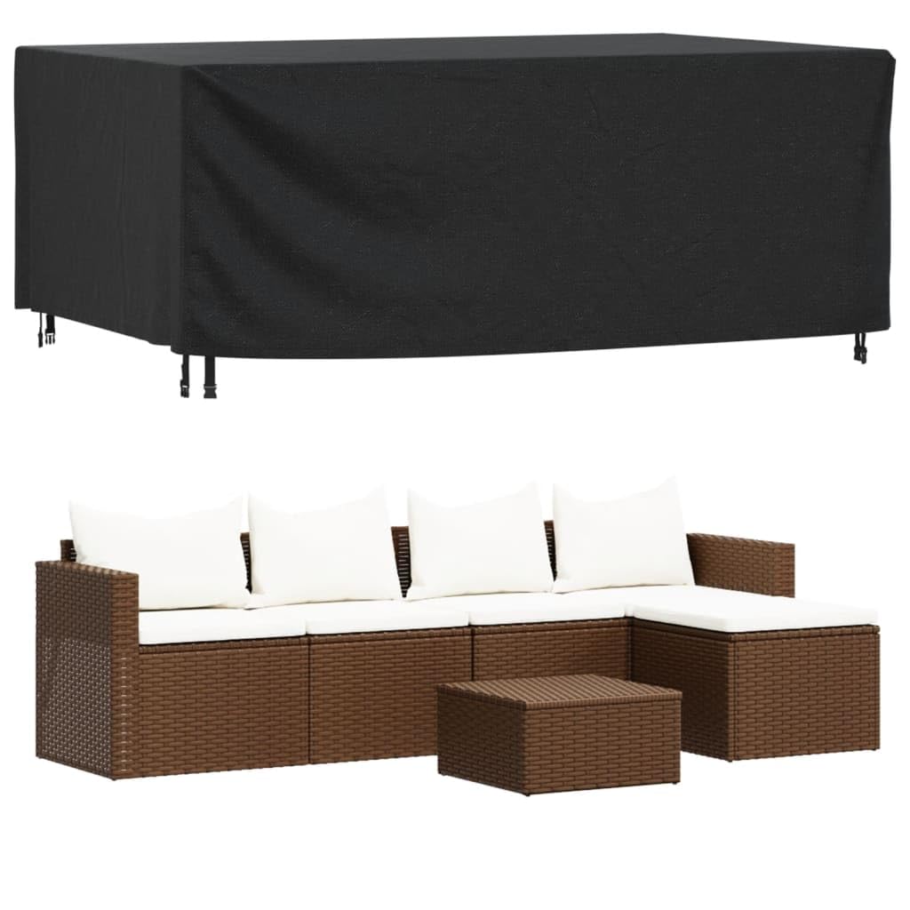 Akcesoria do mebli ogrodowych, pokrowce na meble ogrodowe, pokrowiec na meble ogrodowe czarny 240 x 140 x 90 cm wodoodporny 420D