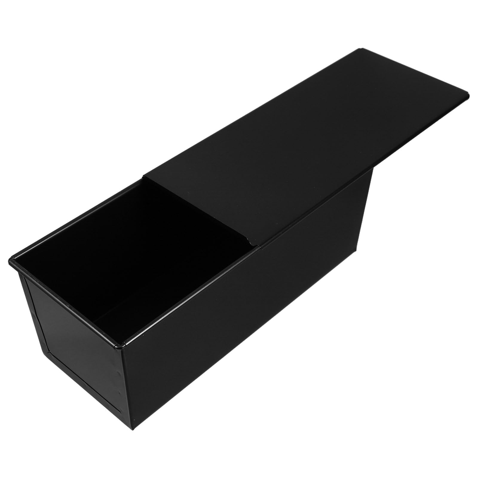 Beavorty Scatola per Cottura Toast con Coperchio Scorrevole Nero, Teglia da Forno Antiaderente per Pane, Accessorio Cucina per Preparazione Pane e Dolci