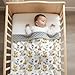 FIGEPO Safari Jungle Animals Baby Blanket Gender Neutral Blankets for Newborn Baby Girls or Boys Nursery Toddler Double Layer Blanket with Dotted Backing and Animal Printed (Animal 1)