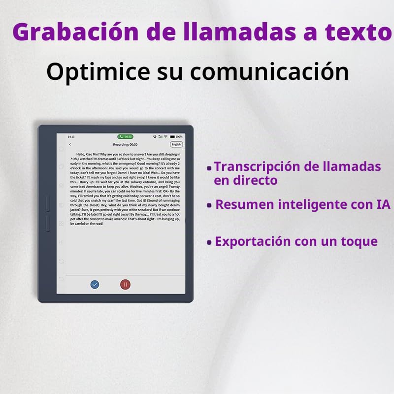 Bigme B7 Pro - Tableta electrónica a Color de 7 Pulgadas con Memoria de 8+256GB y función de teléfono 4G (Azul)