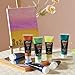 Artkey Acrylic Paint Set - 8 Colors (120 ml/4.06 oz) Tubes, Rich & Vibrant Pigments, Professional Artists Acrylic Paints - Art Supplies for Canvas Wood Rock Clay Fabric Ceramics Art Crafts Painting