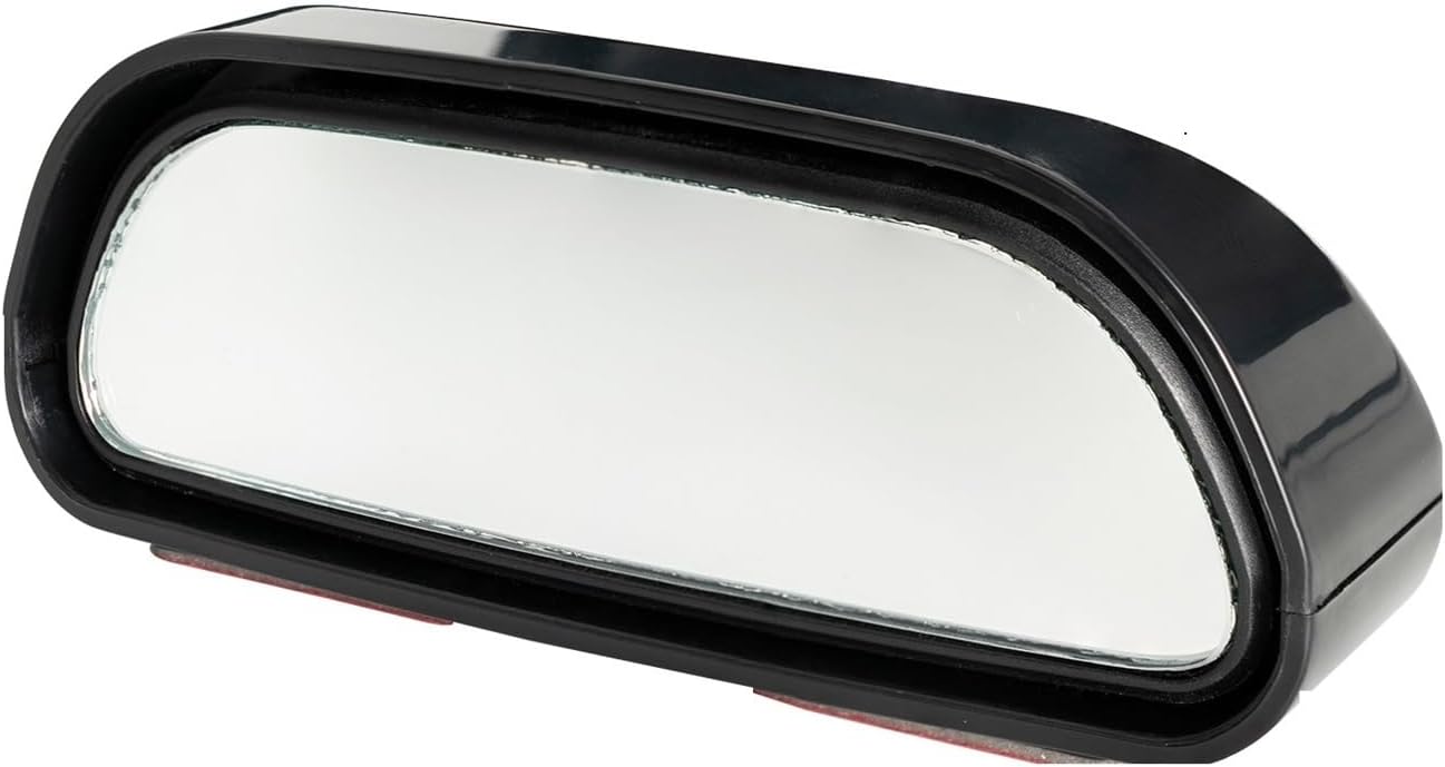 360 Degree Stick-On Blind Spot Mirror for Car - Wide Angle Convex Rearview Auxiliary Mirror for Safe Parking and Driving(Black)