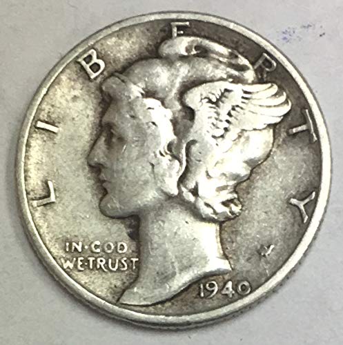1940 P Mercury Dime 90% Silver 10c VG