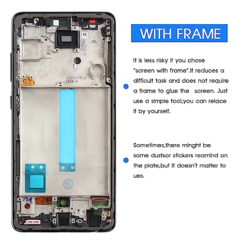 Image of for Samsung Galaxy A52 5G Screen Replacement INCELL A52 5G LCD SM-A526 A526 A526U A526T A526V SM-A526A A526B A526U1 A526W LCD Display Touch Digitizer Frame Assembly Kit (Not for A52 4G)
