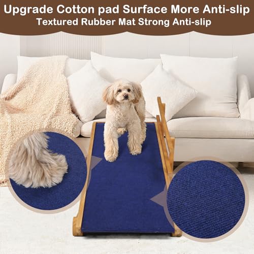 Dog Ramp for Beds, Cars, Couches, Dog Steps Anti-Slip Surface, Dogs Ramps for Old Small Pet,High Traction with Platform, 7 Adjustable Heights 16" to 27" Up, Portable Stairs Design for Dogs, 45.3" Long by OUTDOOR DIAMOND - Image 4