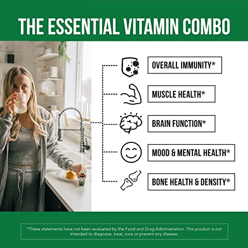 Organic Plant D3+K2 (5000 Iu D3) All-Trans Mk7 From Menaq7 (120 Mcg K2) 100% Organic & Plant-Based Sublingual D3 Drops (Cholecalciferol), 100% Vegan, Supports Immunity, Bone, Mood & Brain (1Oz-2Pack) #TOP3