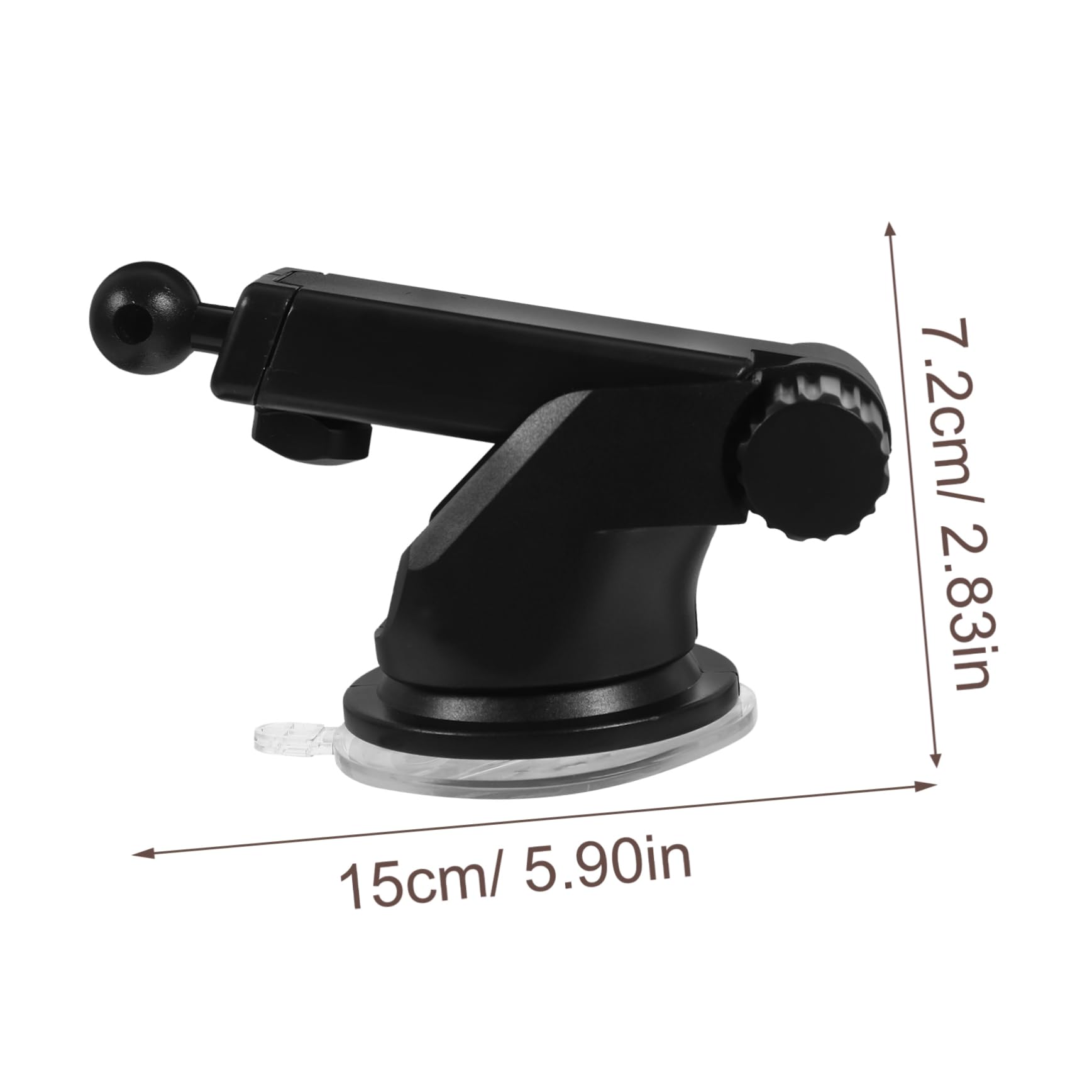 KALLORY Suction Cup Dash Cam Mount with Retractable Pole Rotatable Phone Holder for Secure Viewing Cars Compatible with Devices Essential Car Accessory