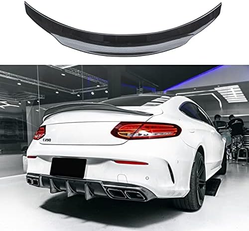 Rear Trunk Lid Car Wing Ducktail Lip Spoiler Compatible With Mercedes Benz C Class W205 C180 C200 C250 C300 C450 C43 C63 Carbon Fibe 2014-19 (Color : 4 Door Carbon Fiber - View #10