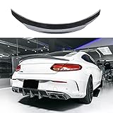 NINTE Spoiler Fits for Mercedes Benz 2015-2021 2022 2023 W205 2 Door Coupe C300 C43 C63 PSM Style ABS Carbon Fiber Rear Trunk Wing