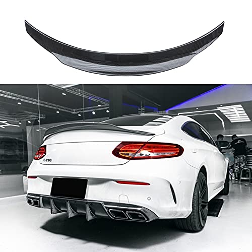NINTE Spoiler Fits for Mercedes Benz 2015-2021 2022 2023 W205 2 Door Coupe C300 C43 C63 PSM Style ABS Carbon Fiber Rear Trunk Wing