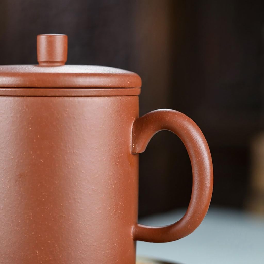 Tasse à thé Service à thé ménager 380 ML, Tasse de Sable Violet Faite à la Main avec Filtre à Doublure, Tasse d'infusion de thé Tasses à thé réutilisables