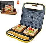 Health and Home Electric Sandwich Maker Toaster Panini Press Grill with Nonstick Pans and Cool...