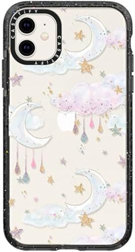 CASETiFY Impact - Funda para iPhone 11, diseño de nubes de algodón de caramelo, color negro transparente