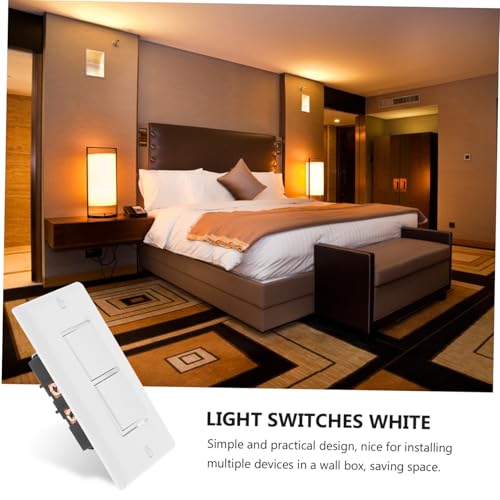 Interruptor Palanca Doble Vías Mecanismo Placa Pared Doble Dimmer 4