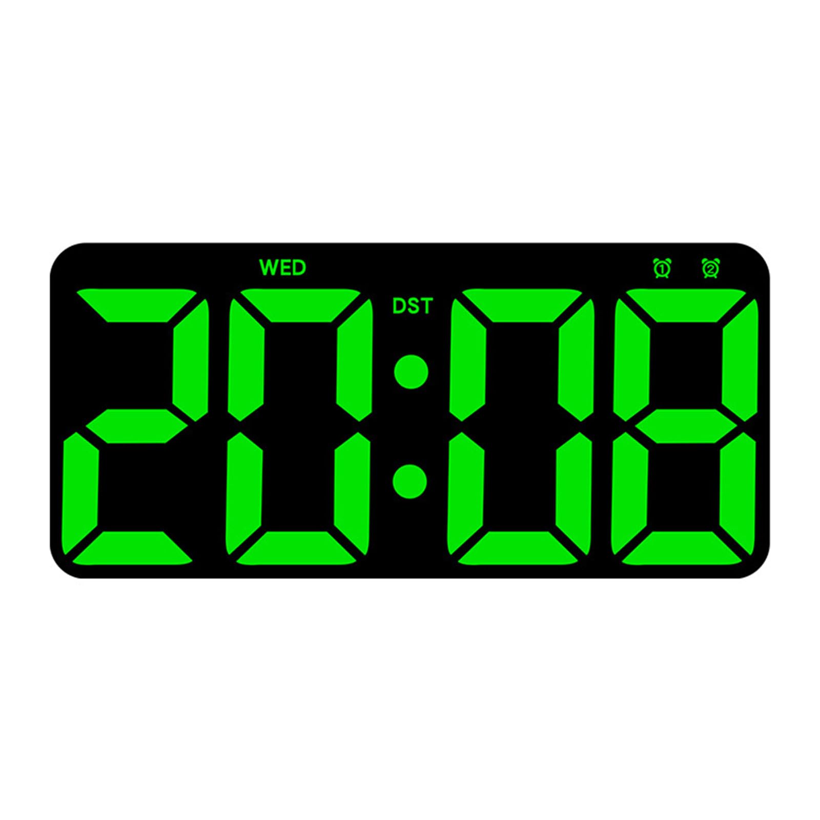 PANGBOER Digital Wall Clock with Large Display, Countdown Timer, Calendar, and Temperature for Elderly and Countdown Timer Clock