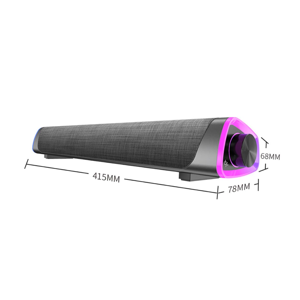 VILLCASE Soundbar Cablato, Stereo Speaker a Doppio Altoparlante, 2 Altoparlanti, 6w, Tessuto, Nero, per Computer e Tablet, per Gioco e Ufficio