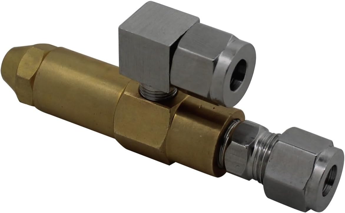 SSIMOO 0.6/0.8/1.0/1.2/1.5/2.0/2.5/3.0mm Waste Oil Burner Nozzle,air Atomizing Nozzle,Fuel Oil Nozzle,Full Cone Oil Spray Nozzle Brass Kindly (Size : A, Color : 1.2mm)