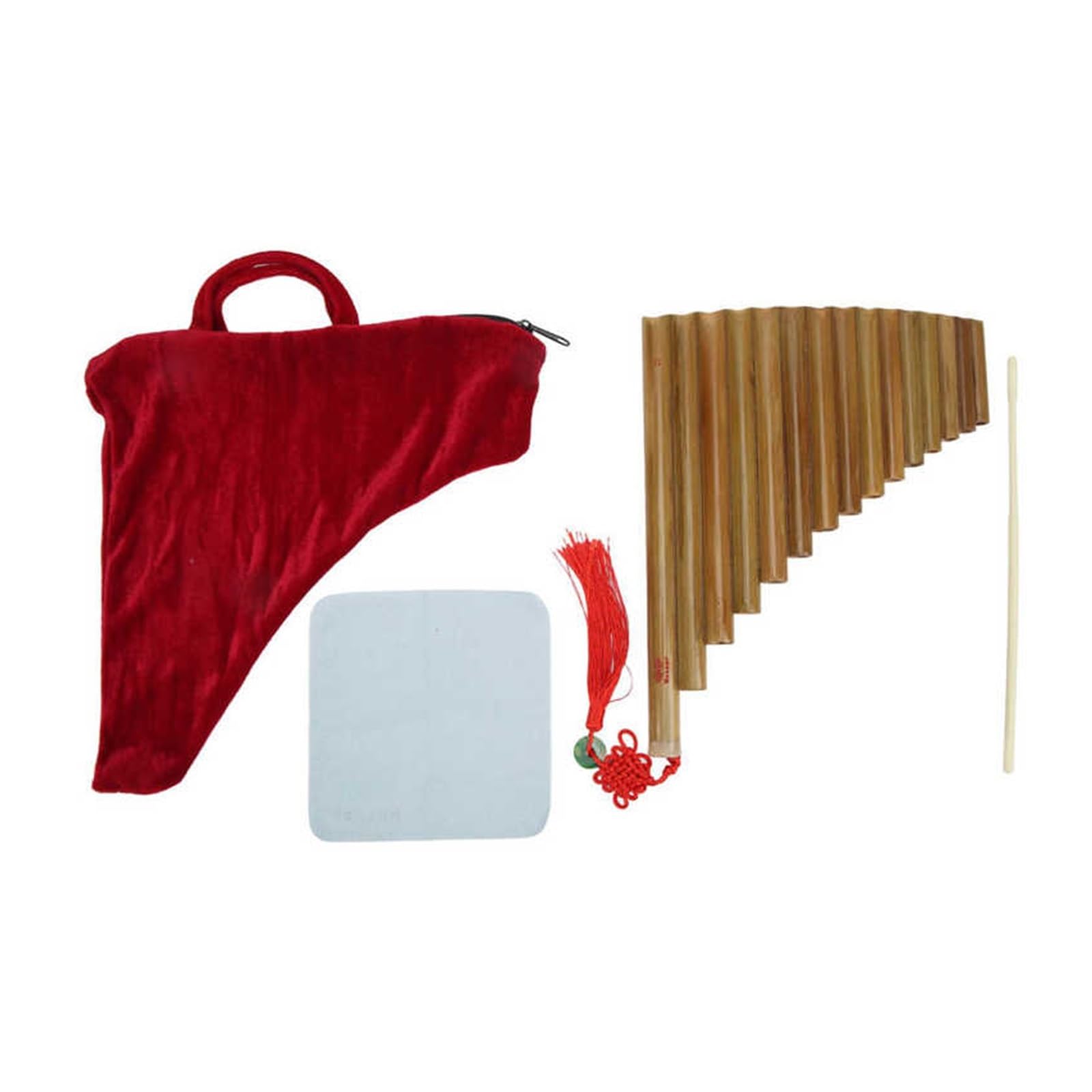 pan Flute Beginners Pan Flute 15 Pipes Natural Bamboo Wind Instrument Panpipe G Key Panpipe Chinese Traditional Woodwind Instrument with Bag (Color : Right Hand)