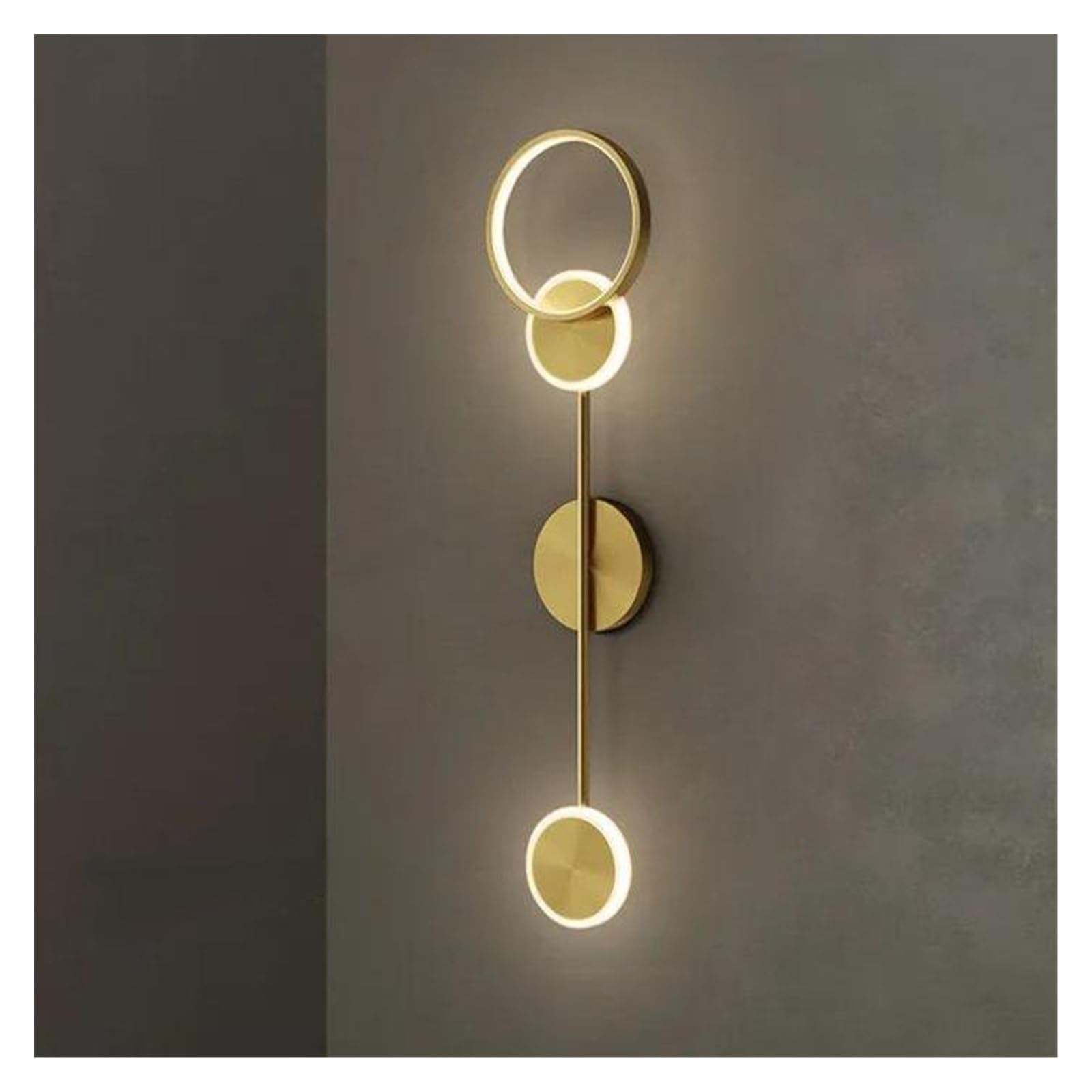 ZTCHSENZT Wall Sconces, Nordic Luxury Indoor Wall Lamp LED for Bedroom Bedside Background Gold Iron Light Creative Sconce Decoration,Warm light-Small