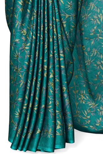 Image of MIRCHI FASHION Saree for Woman Chiffon Georgette Floral Printed | Breathable Lightweight Sari for Office Use and Farewell Ceremonies with Blouse Piece