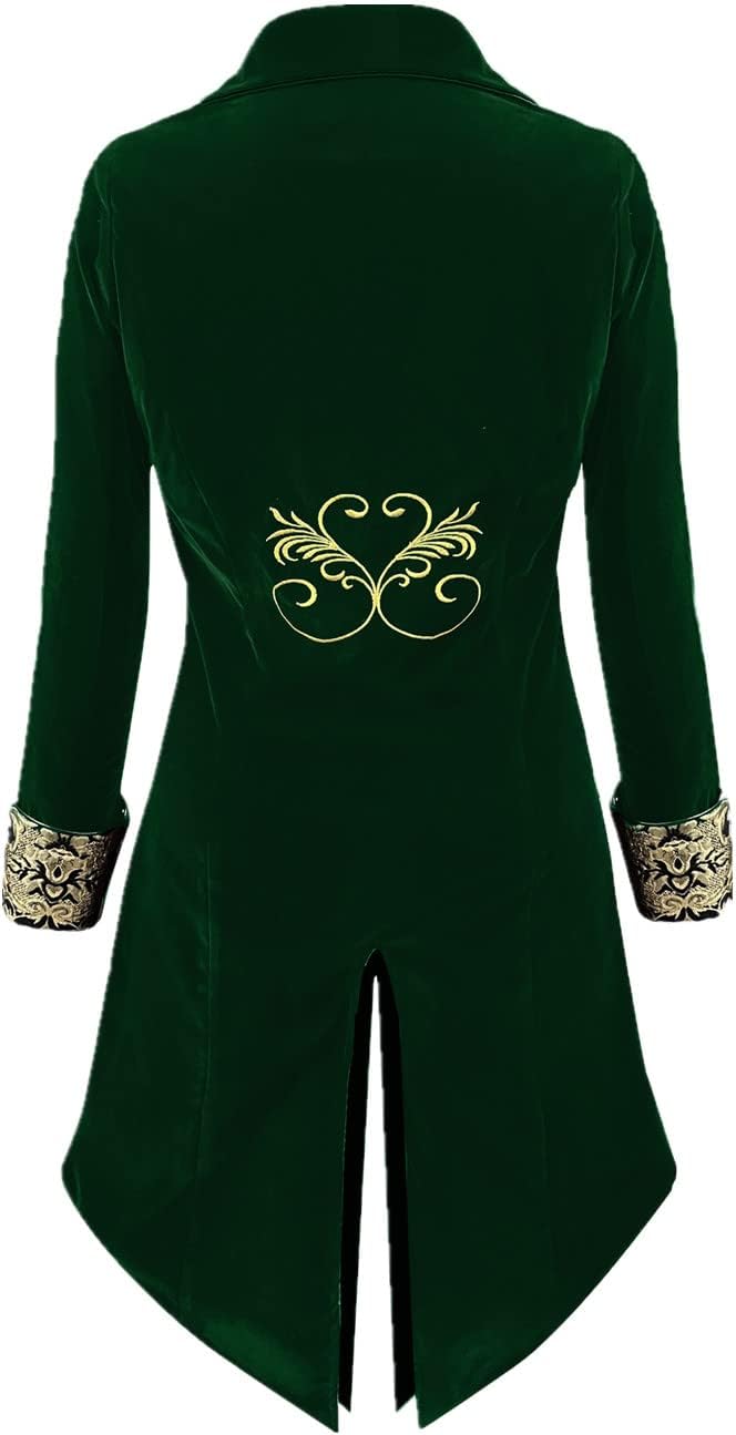 Apocrypha Mens Medieval Steampunk Tailcoat Victorian Prince Jacket Frock Coat - Image 3