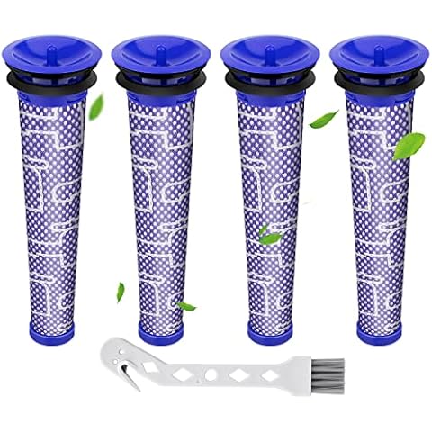 Rebirthcare 4 Pack Filter Replacements for Dyson DC58 DC59 V6 V7 V8 Animal Vacuum,Washable Pre Montor Filter Head for Dyson Vacuum Cleaners,4 Filters Replacements Part # 965661-01 Cover