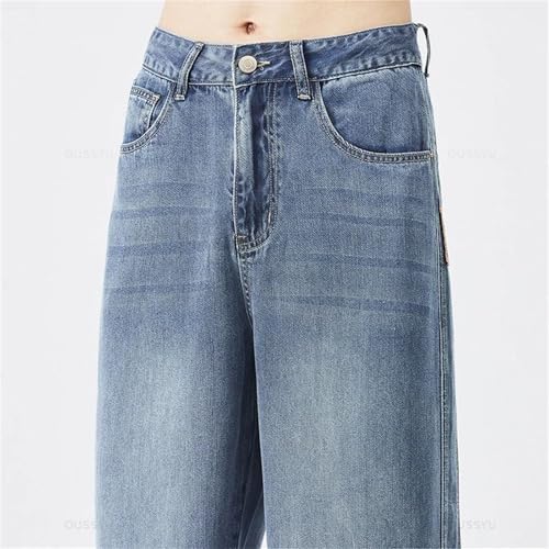 Men's Loose Jeans Spring Summer Thin Soft Denim Pants Wide Leg Elastic Waist Casual Plus Size3