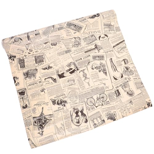 Housoutil Selbstklebende Vintage Zeitung Tapete Ablösbarer Wandaufkleber aus Strapazierfähigem Material für Wohnzimmer und Schlafzimmer Individuelle Zuschnitte Möglich