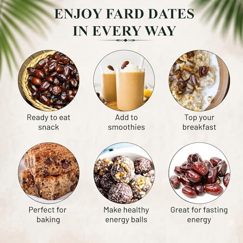 Image of GGT Foods Premium Fard Dates 500g | Royal Black Arabian Khajoor | Soft, Naturally Sweet & High Fibre Dry Fruits | 100% Natural, Vegan & Gluten Free Khajur for Healthy Snacking