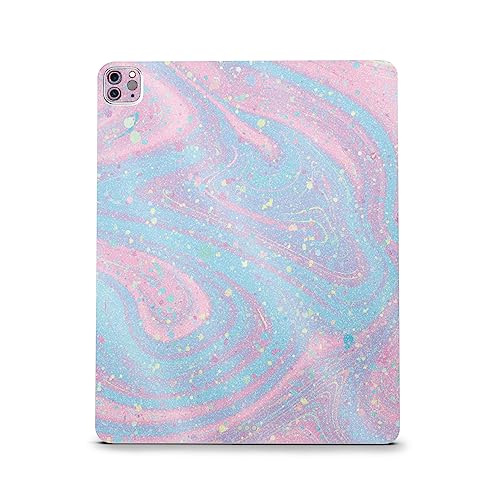 Image of MightySkins Carbon Fiber Skin Compatible with Apple iPad Pro 12.9 inch M2 6th Gen (2022) Full Wrap Kit - Cotton Candy Swirl | Protective, Durable Textured Carbon Fiber Finish | Made in The USA