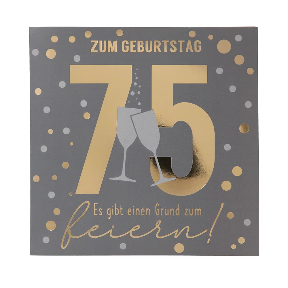 Depesche Geburtstagskarte Mit Musik - 75. Geburtstag Mit Soundeffekt