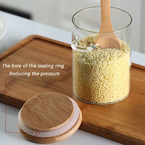 Povinmos Glass Food Storage Canister with Airtight Lid