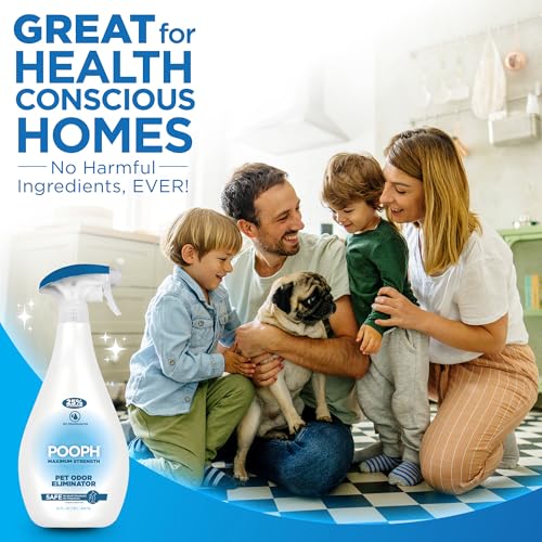 Image of POOPH Plus Maximum Strength Pet Odor Eliminator Spray 32 oz for Dogs & Cats - Heavy Duty Urine, Poop & Pee Odor Remover for Carpet, Furniture, Litter Box & Hard Floors, Unscented