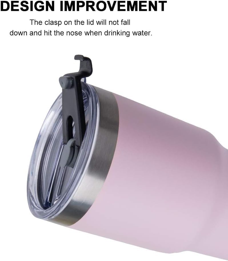 Miniatura 9 de koodee Tapas de vaso de 30 onzas, se adaptan a YETI Rambler, Ozark Trail y más, paquete de 2 tapas a prueba de derrames, cubiertas para vaso de 30