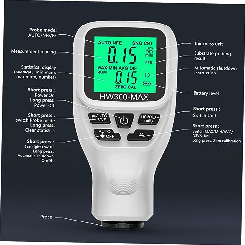 Medidor digital de espesor para pintura automotriz miniatura 3
