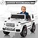 ANPABO Licensed Mercedes-Benz G63 Car for Kids, 12V Ride on Car w/Parent Remote Control, LED Headlights, Music Player & Horn, Soft Start, Low Battery Prompt, Kids Electric Car, White