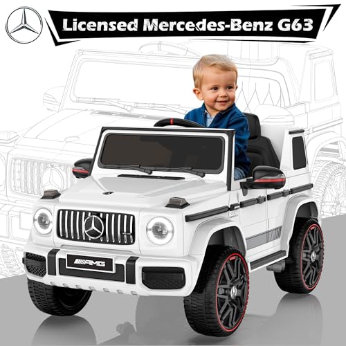 Image of ANPABO 12V 7AH Licensed Mercedes-Benz G63 Electric Car for Kids, White