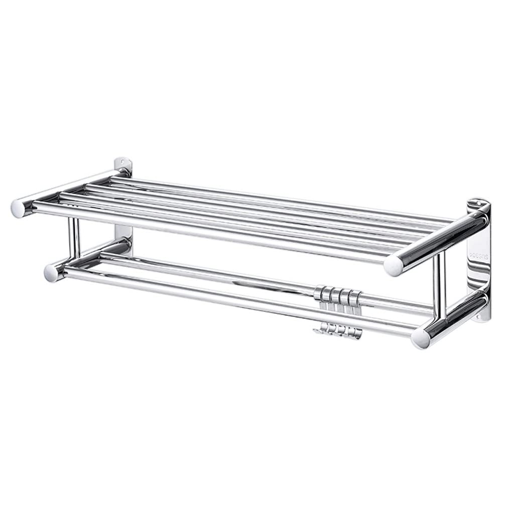 Toalla rack baño acero inoxidable estante almacenamiento toalla baño inodoro 50cm
