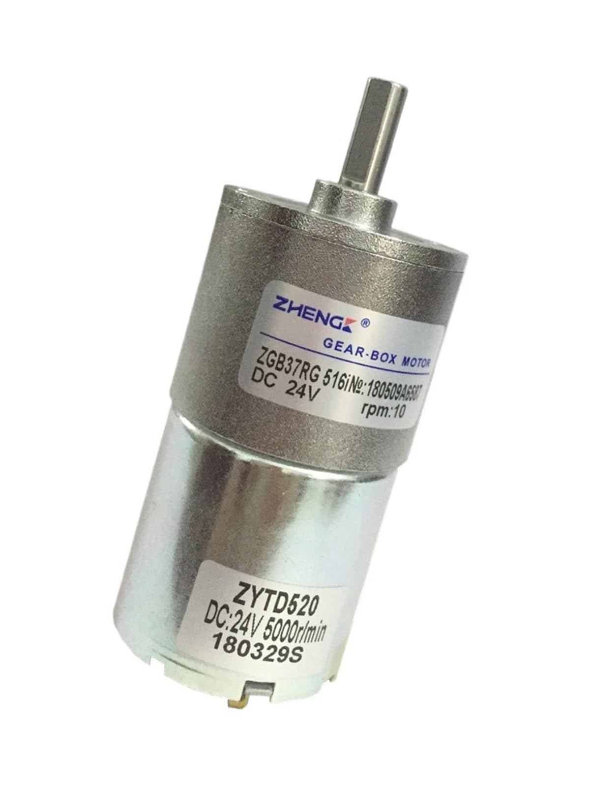 Motoriduttore DC 12V 24V ZGB37RG Motori a Rotazione Reversibile a velocità variabile Bassa velocità 10W 2/5/10/15/20/30/40/50/100rpm(15 RPM,12V)