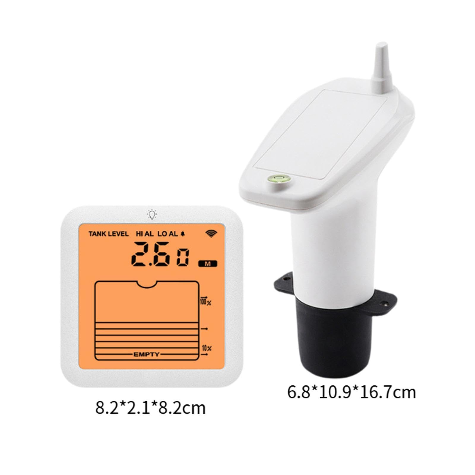 Indicador Digital de Nivel de Agua, Medidor de Nivel de Líquido, Indicador de Nivel de Tanque con Pantalla de 3,42 Pulgadas, Fabricado en Material PP