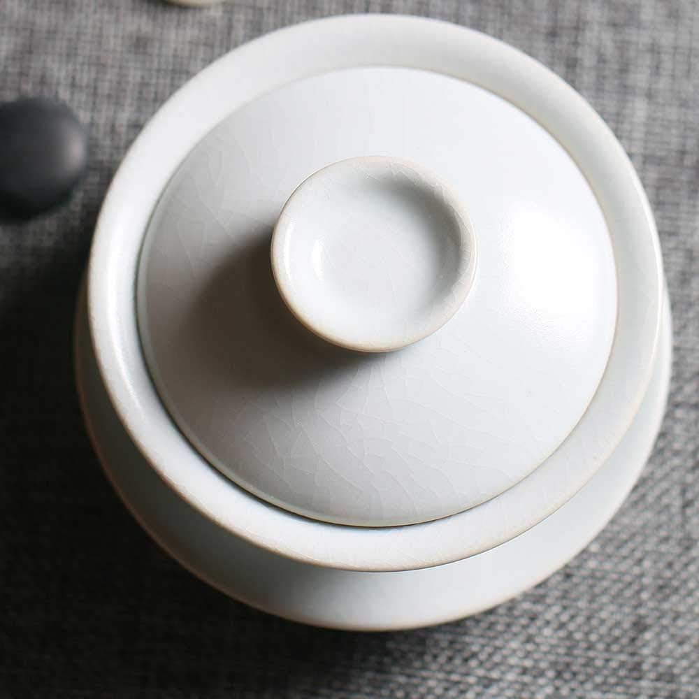 Rеvіеw Ajiangoods China Ceramic Kung Fu Gaiwan Tea Set with Lid and Saucer, Pure Handmade Craft and Multi Colors, Gift for Tea Lovers, 110ml for 2 person (Moon White) Frее Shірріng 🛒 Ajiangoods China Ceramic Kung Fu Gaiwan Tea Set with Lid and Saucer, Pure Handmade Craft and Multi Colors, Gift for Tea Lovers, 110ml for 2 person (Moon White)