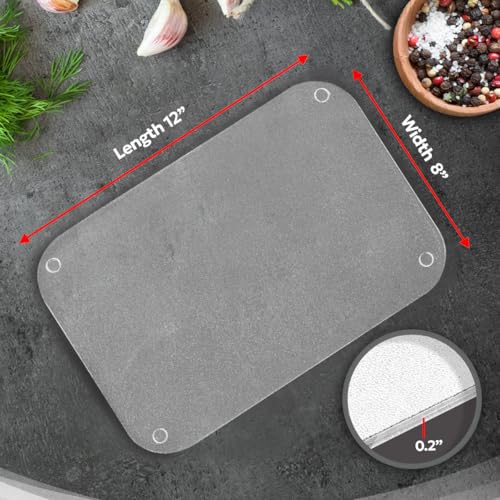 Better Houseware Acrylic Cutting Board - 12" x 8" BPA-Free, Non-Slip Rubber Feet, Pebble Finish, Scratch Resistant, Lightweight, Clear Plastic Board for Kitchen Countertop Protection and Meal Prep by Better Houseware - Image 7