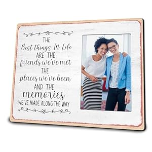 Large Wooden Photo Frame The Best Thing In Life 4 X 6 Friendship Vertical Picture Frame Tabletop Display Farmhouse Living Room Gift For Friends Families Home Office Decorations A01