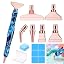 14PCS-Blue pen+Rose gold